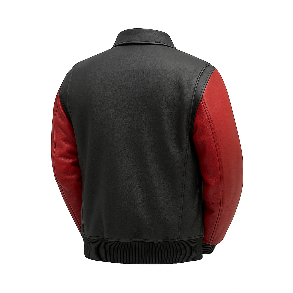 Blaze Bomber Two Tone Man's Motorcycle Leather Jacket