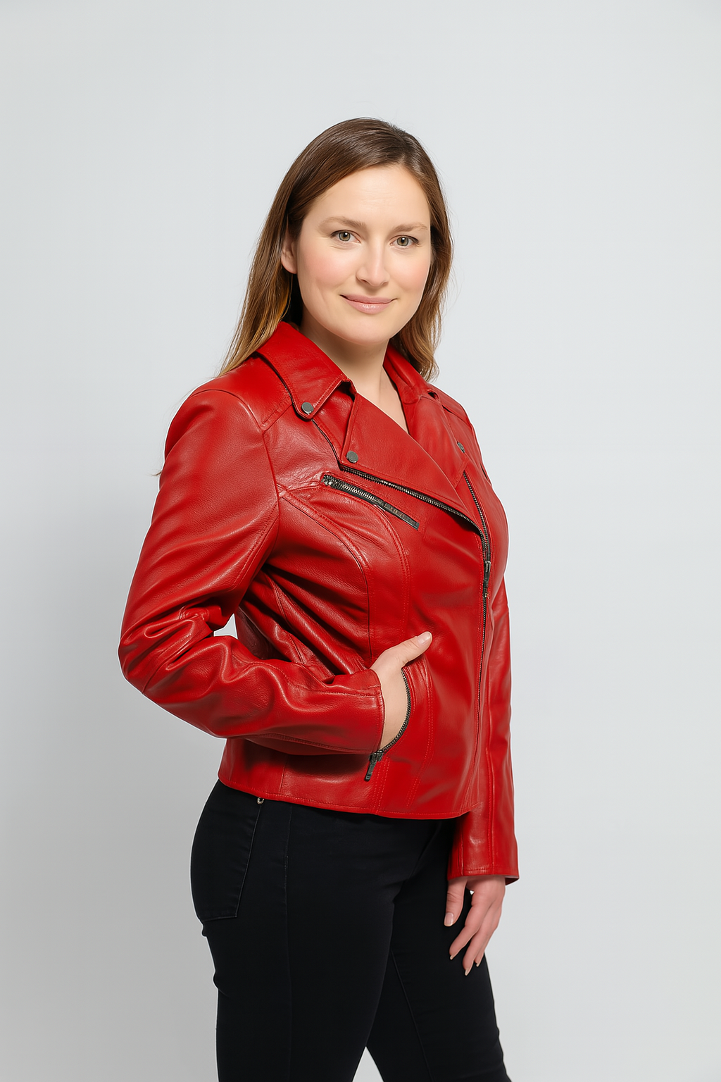 Nova Heritage Women's Vintage Moto Leather Jacket