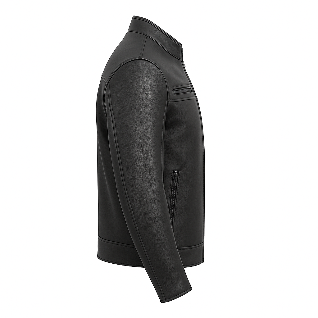Carbon Phantom – Men's Leather Motorcycle Jacket