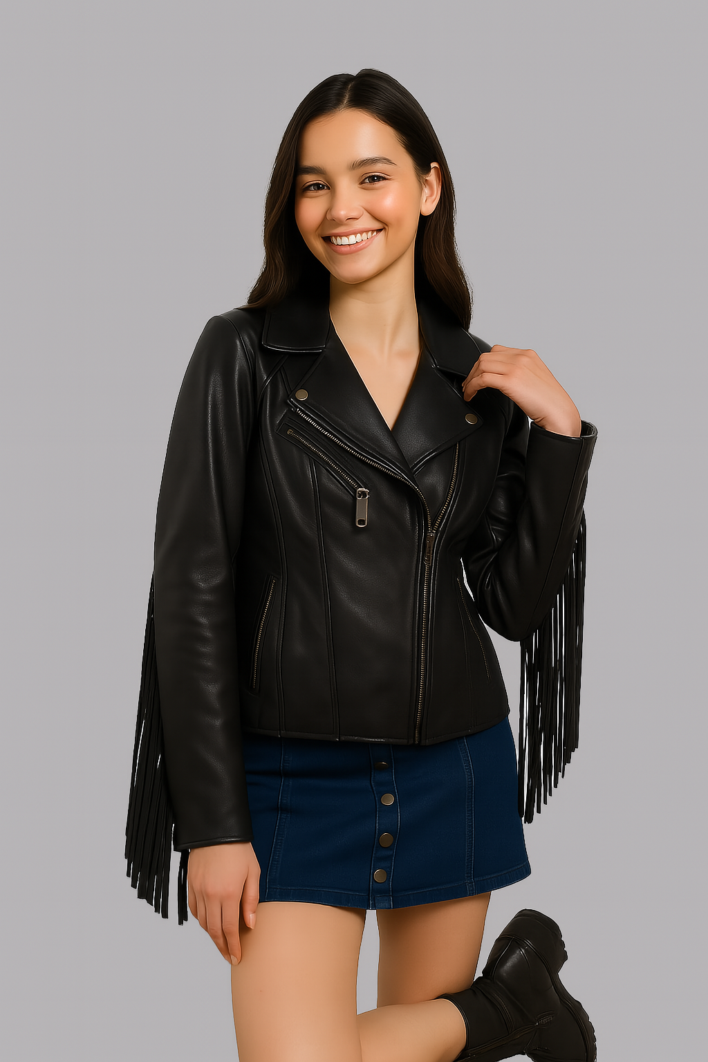 Liora Drift Womens Fashion Leather Jacket