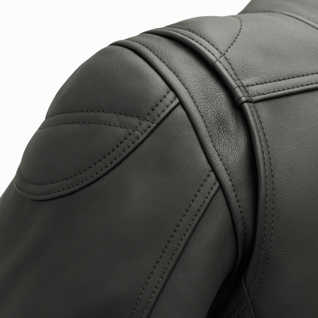 Black Rampage Man's Moto Leather Jacket