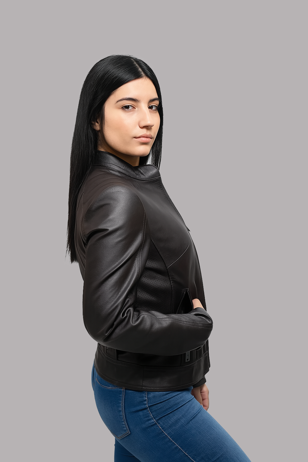 Viva Vegan by Beverly Leather Perforated Jacket