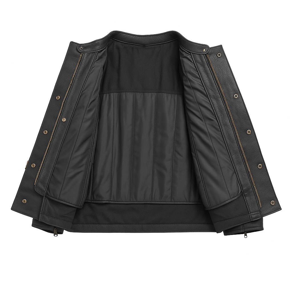 Stealth Commander Man's Motorcycle Leather Jacket