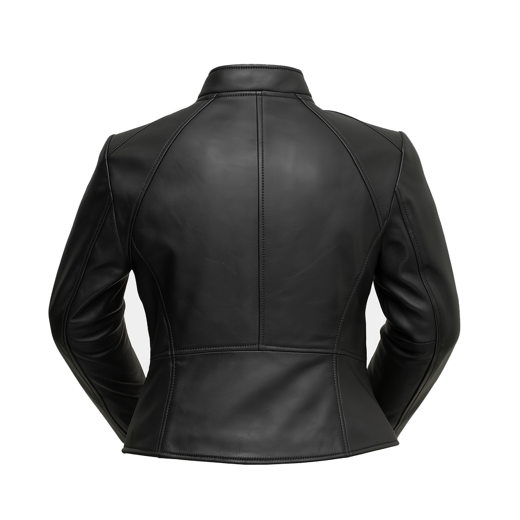 Women's Asymmetrical Lambskin Leather Biker Jacket