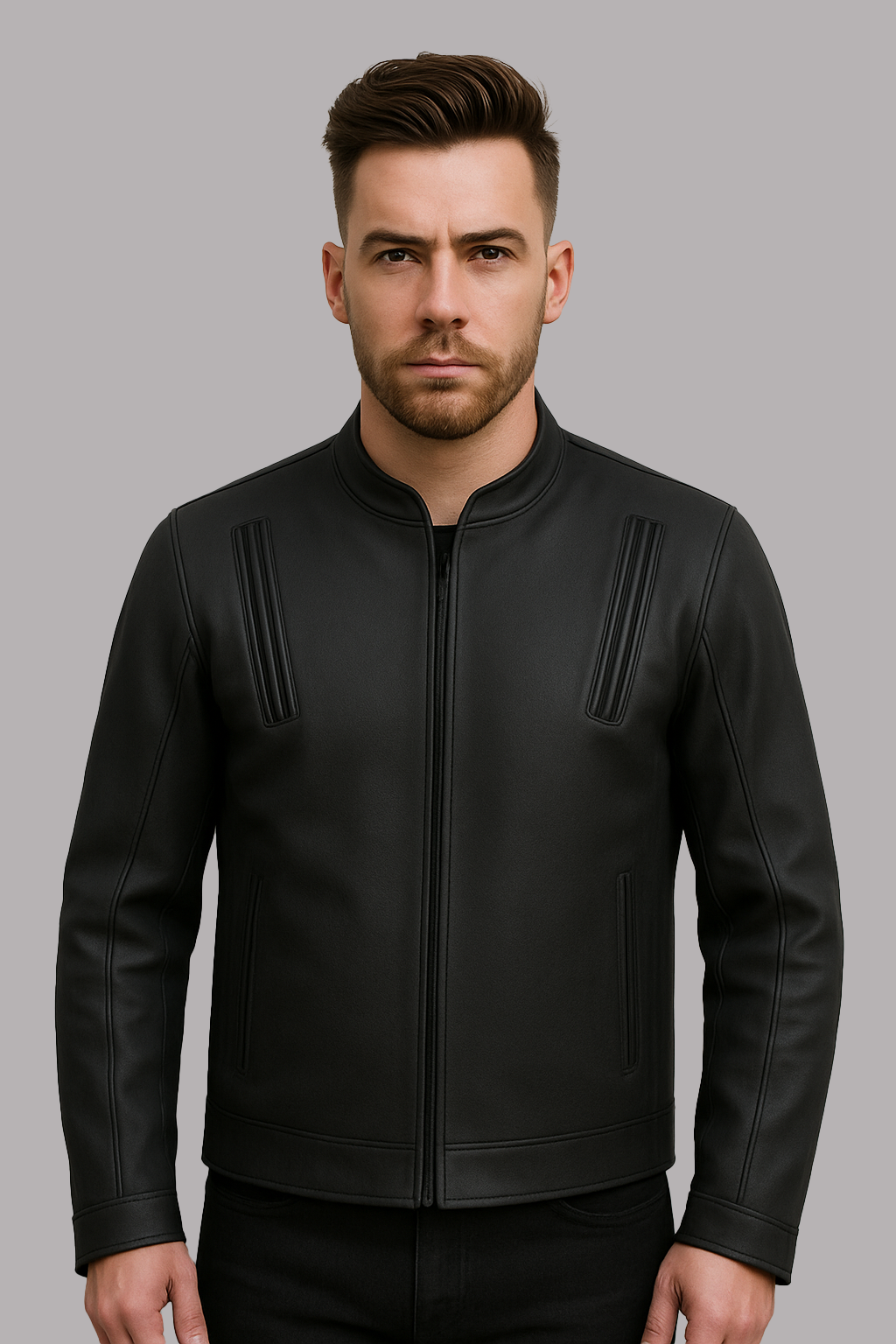 Nightshade Edge Man's Motorcycle Leather Jacket