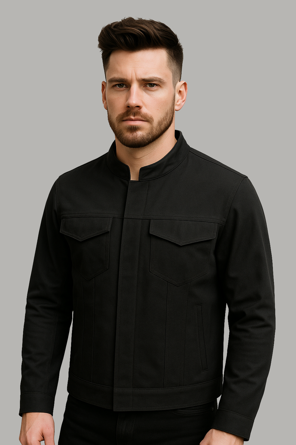 Shadowfield Man's Motorcycle Twill Jacket