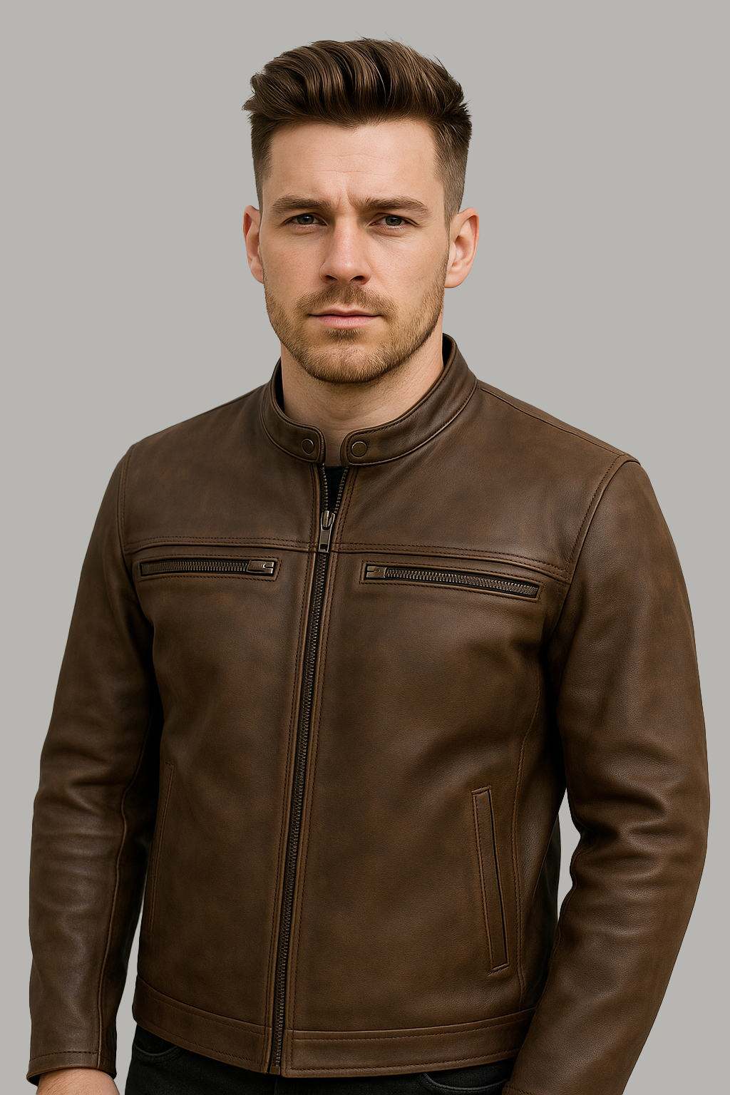Jetstream Man's Motorcycle Leather Jacket