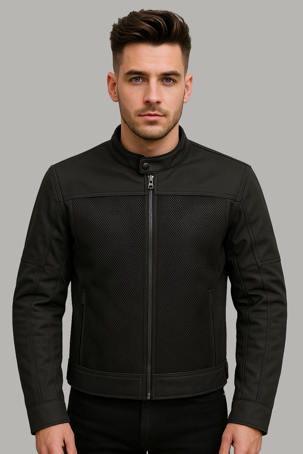 Velocity Black Man's Motorcycle Textile Jacket