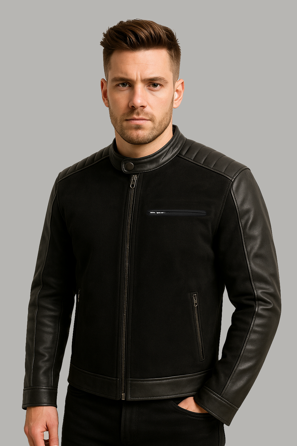 Blackout Prime Man's Motorcycle Leather jacket