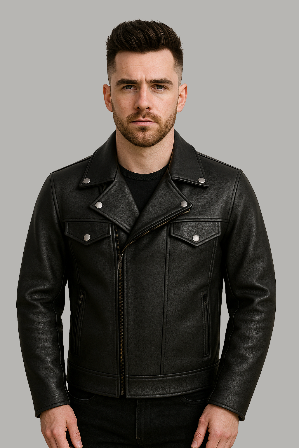 Rider's Creed Man's Motorcycle Leather Jacket