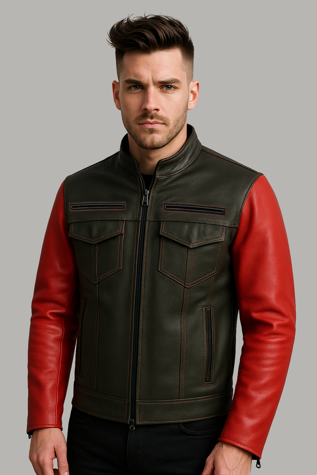Inferno Edge Man's Moto Leather Jacket