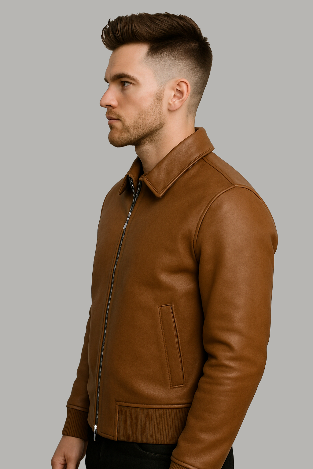 The Heritage Bomber Man's Motorcycle Leather Jacket