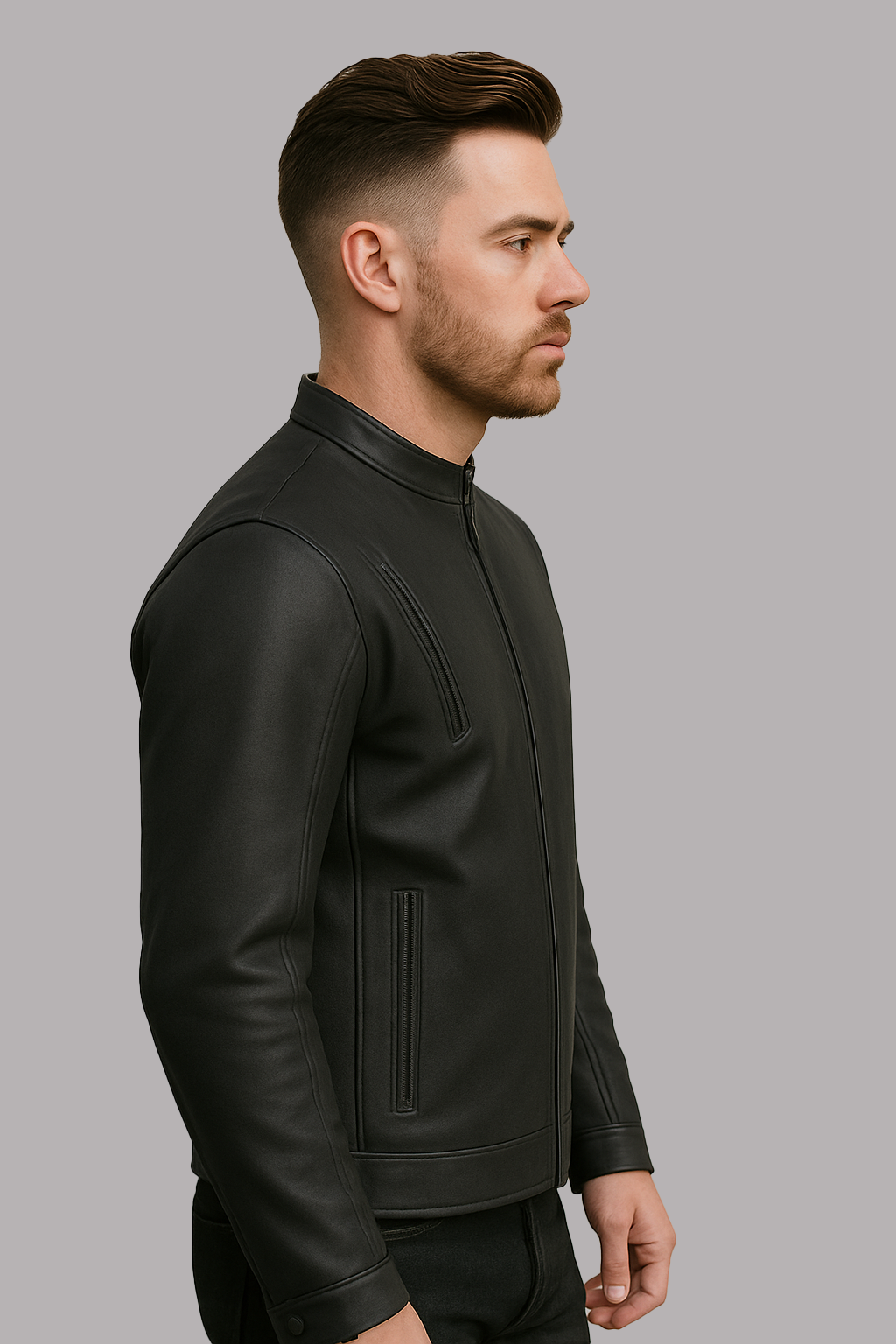 Nightshade Edge Man's Motorcycle Leather Jacket