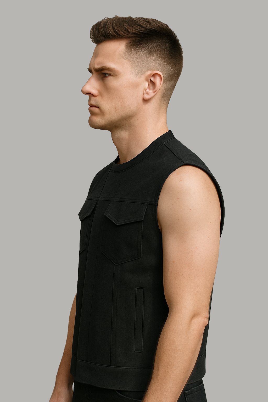 Drayven - Men's Motorcycle Denim Vest