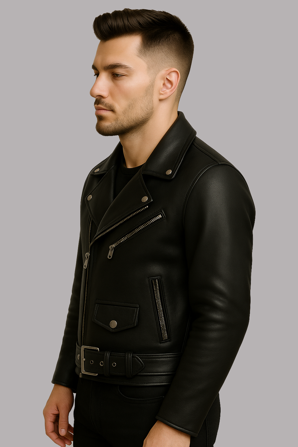 Bronco Blaze Man's Motorcycle Leather Jacket