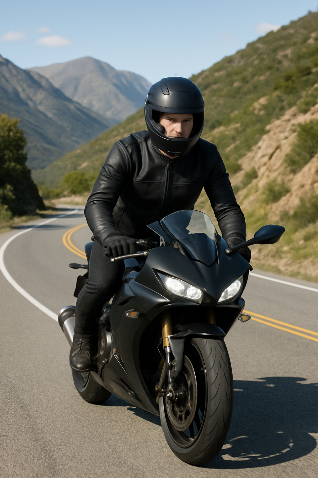 Nightshade Edge Man's Motorcycle Leather Jacket