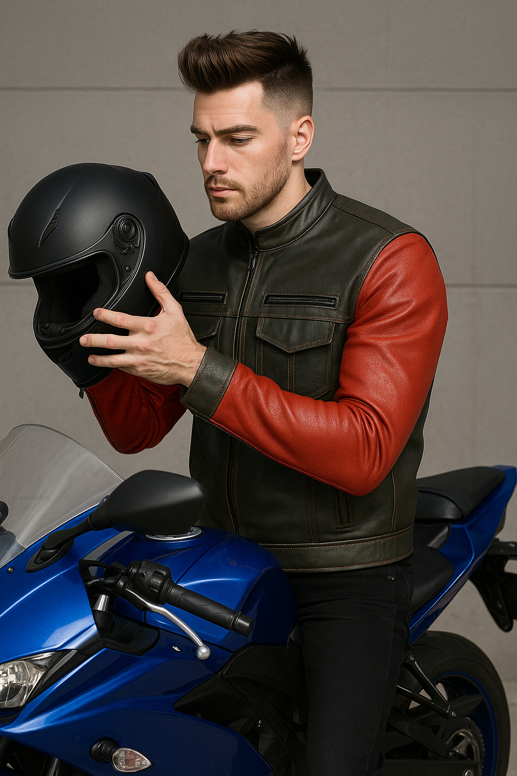Inferno Edge Man's Moto Leather Jacket