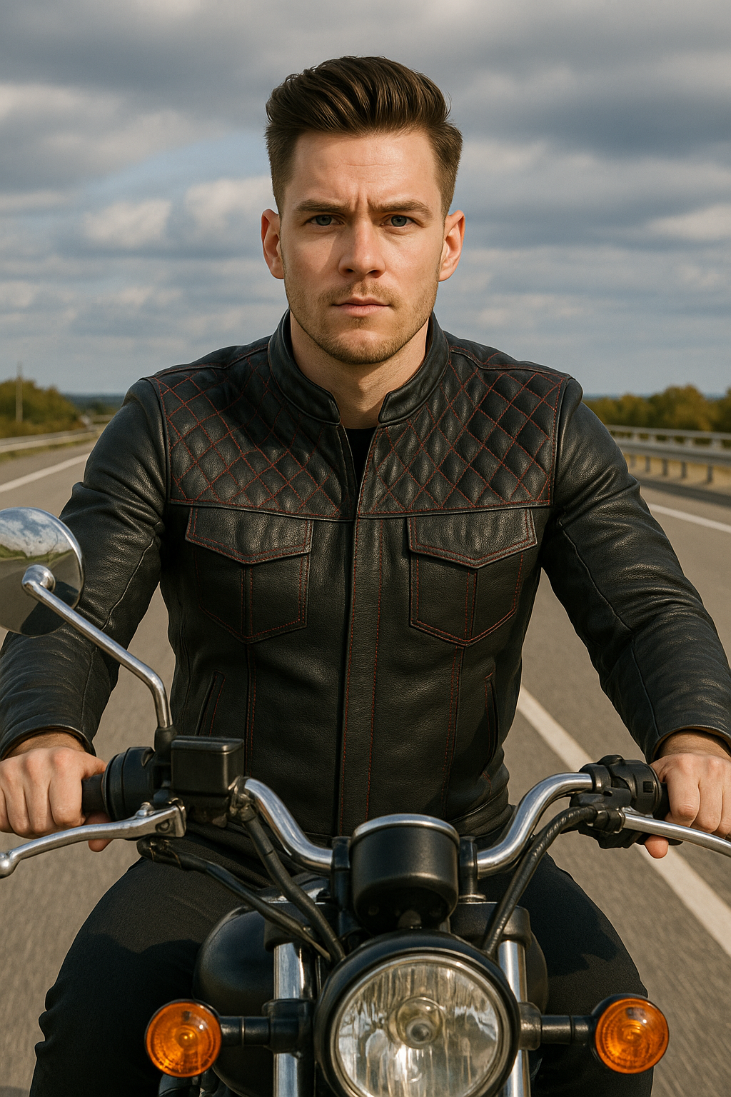 Ember Guard Men's Motorcycle leather jacket