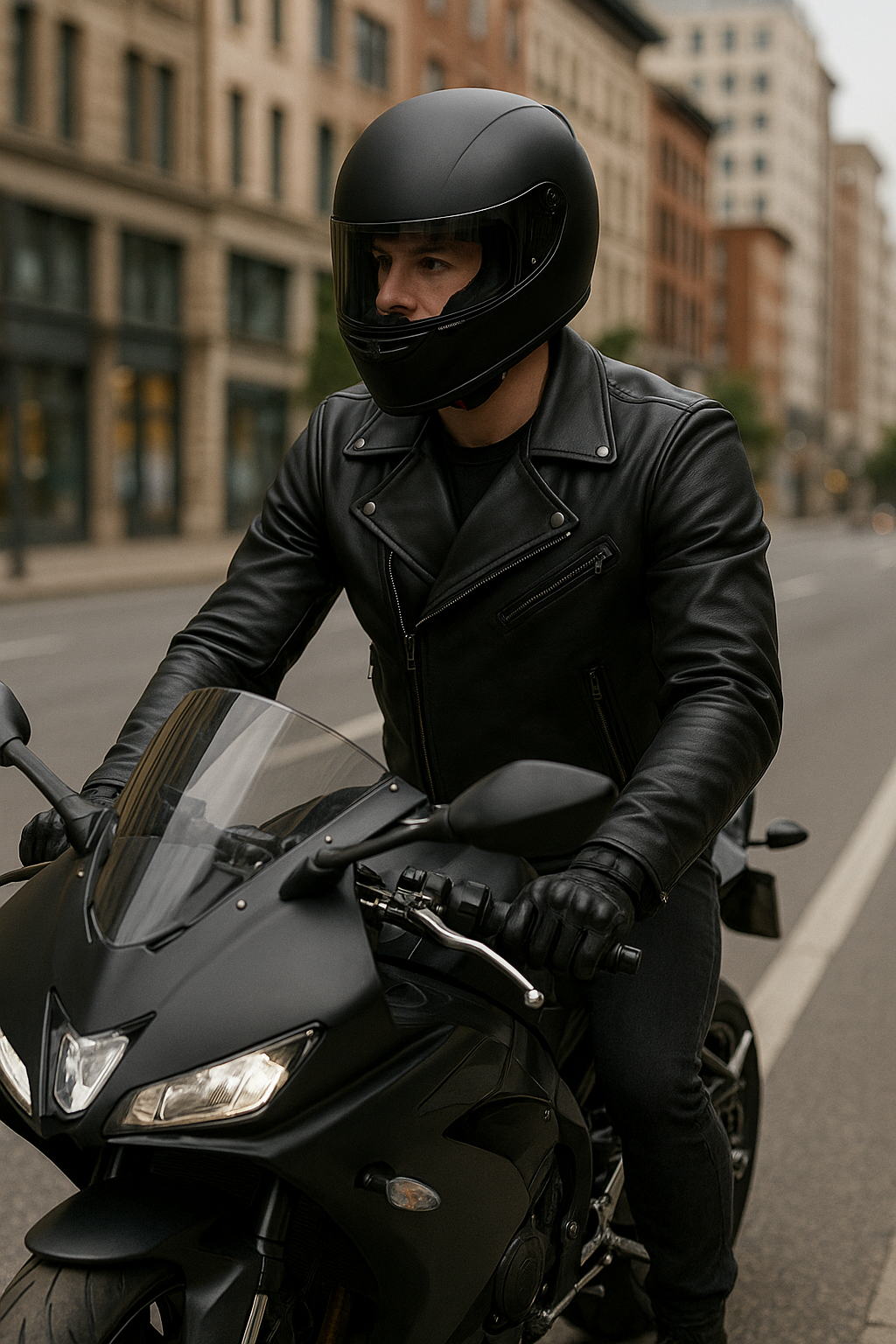 Scarlet Steel Man's Motorcycle Leather Jacket