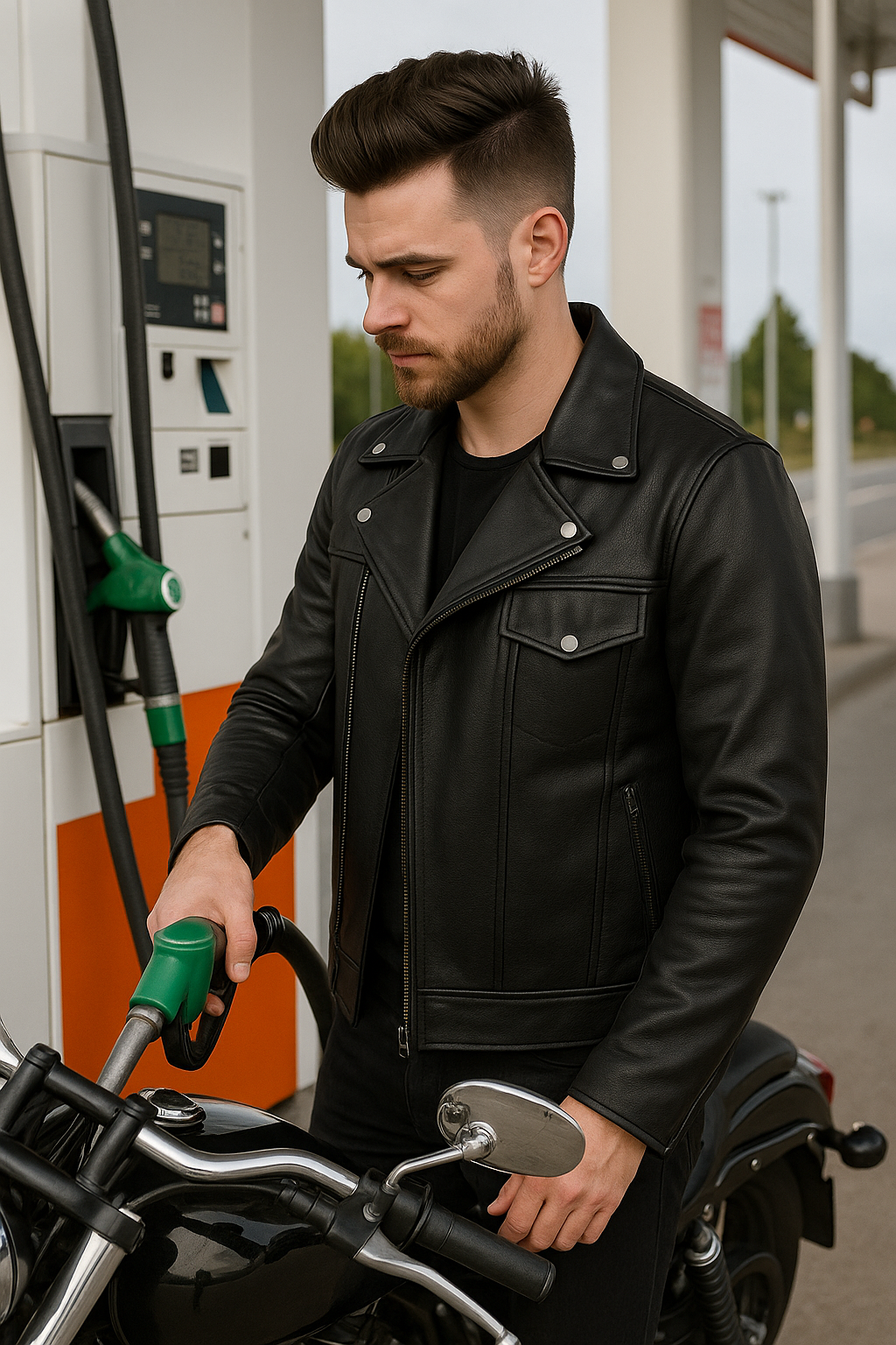 Rider's Creed Man's Motorcycle Leather Jacket