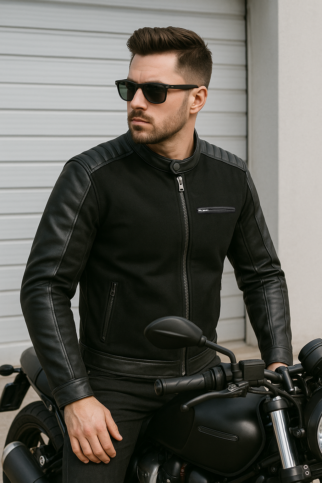 Blackout Prime Man's Motorcycle Leather jacket
