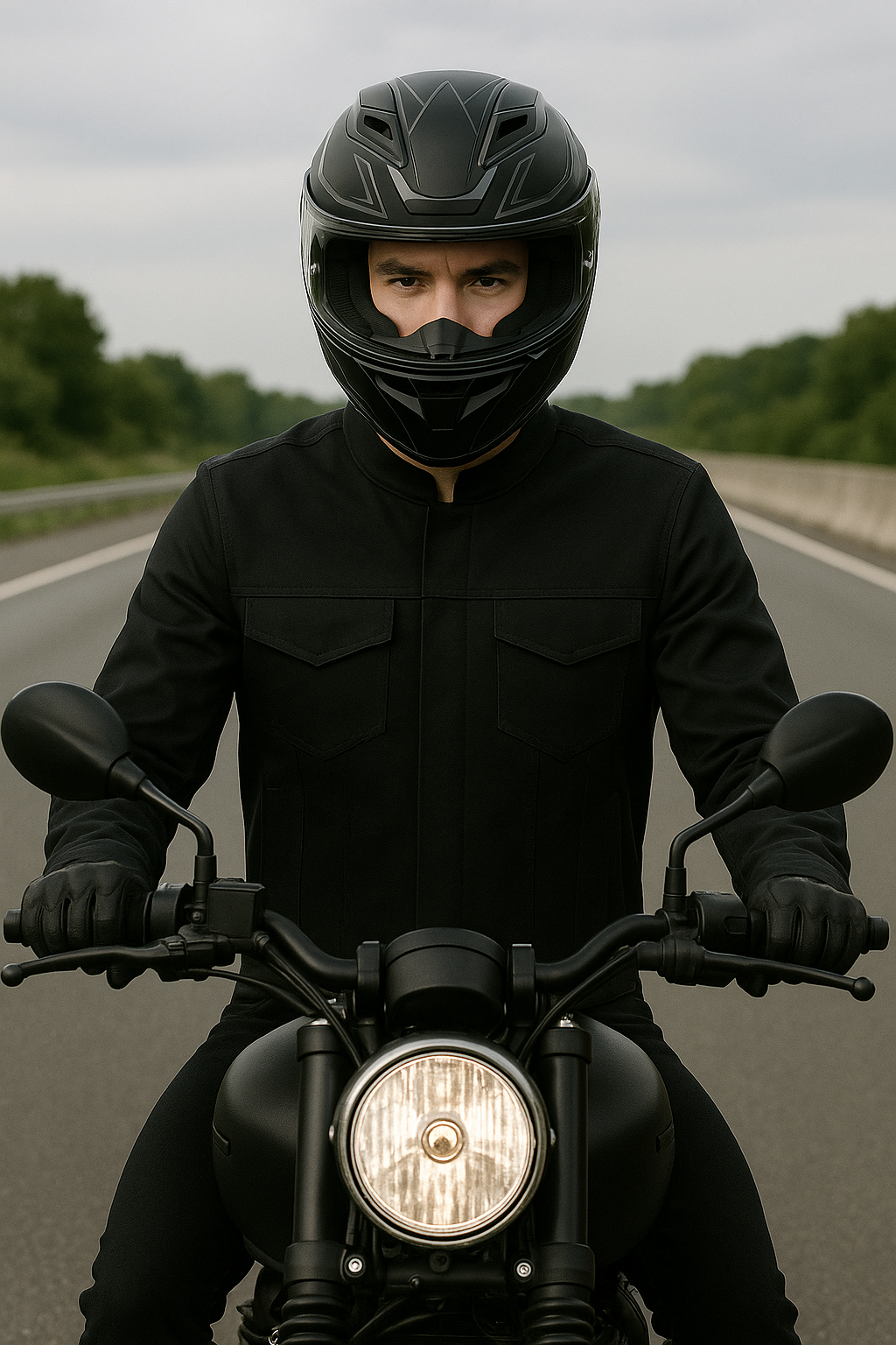 Shadowfield Man's Motorcycle Twill Jacket
