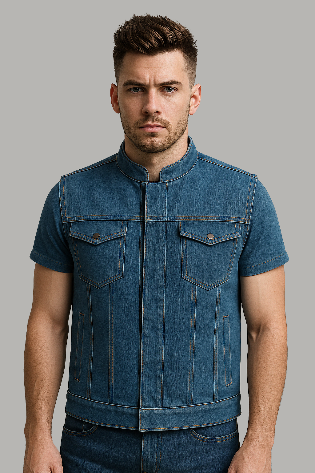 Maverick - Men's Motorcycle Denim Vest