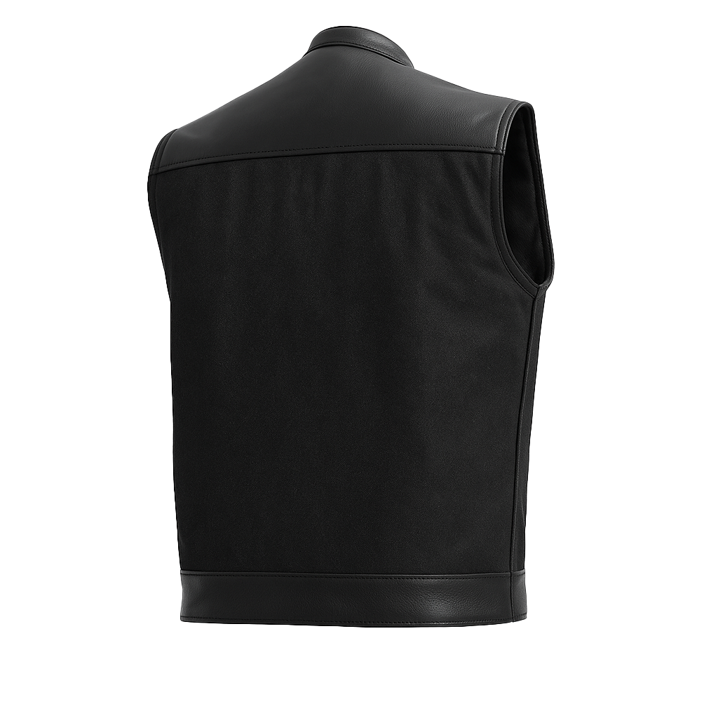 Darkrange - Men's Motorcycle Denim/Leather Vest