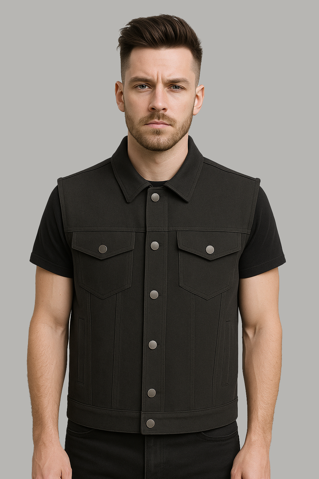 Ashmark – Men's Motorcycle Denim Vest