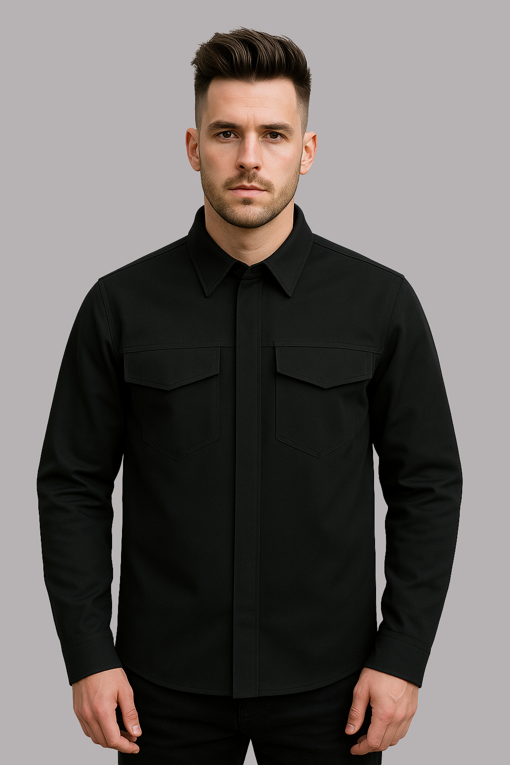 Noir Layer Men’s Canvas Riding Shirt