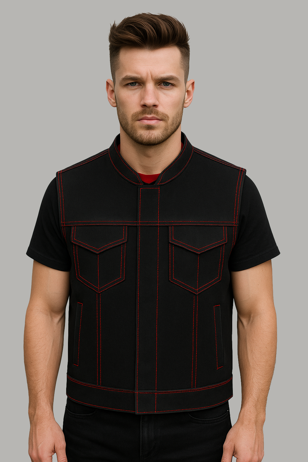 Bloodstone – Men’s Motorcycle Denim Vest