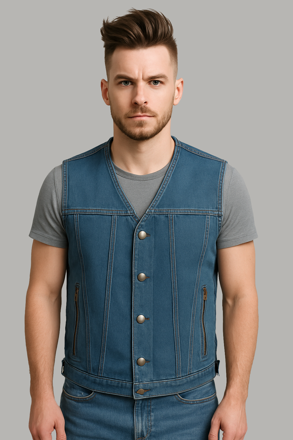 Rabel - Men's Motorcycle Denim Vest