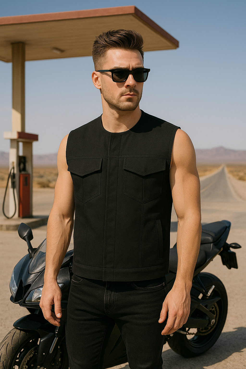 Dominion – Men's Motorcycle Twill Vest