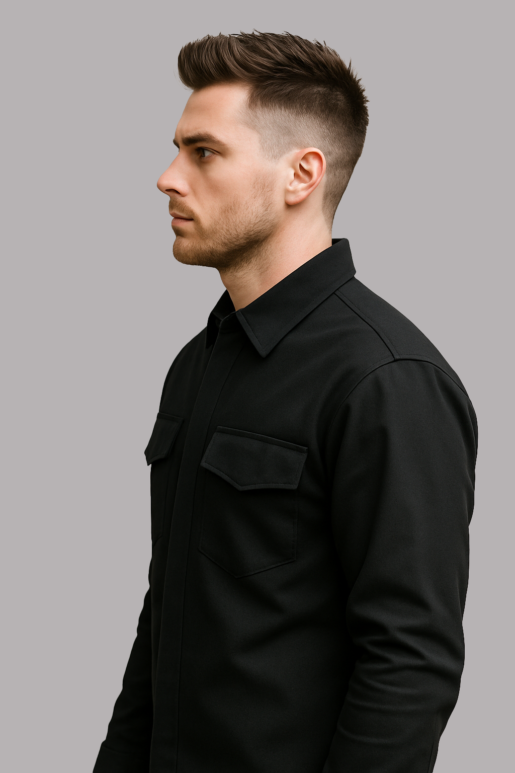 Noir Layer Men’s Canvas Riding Shirt