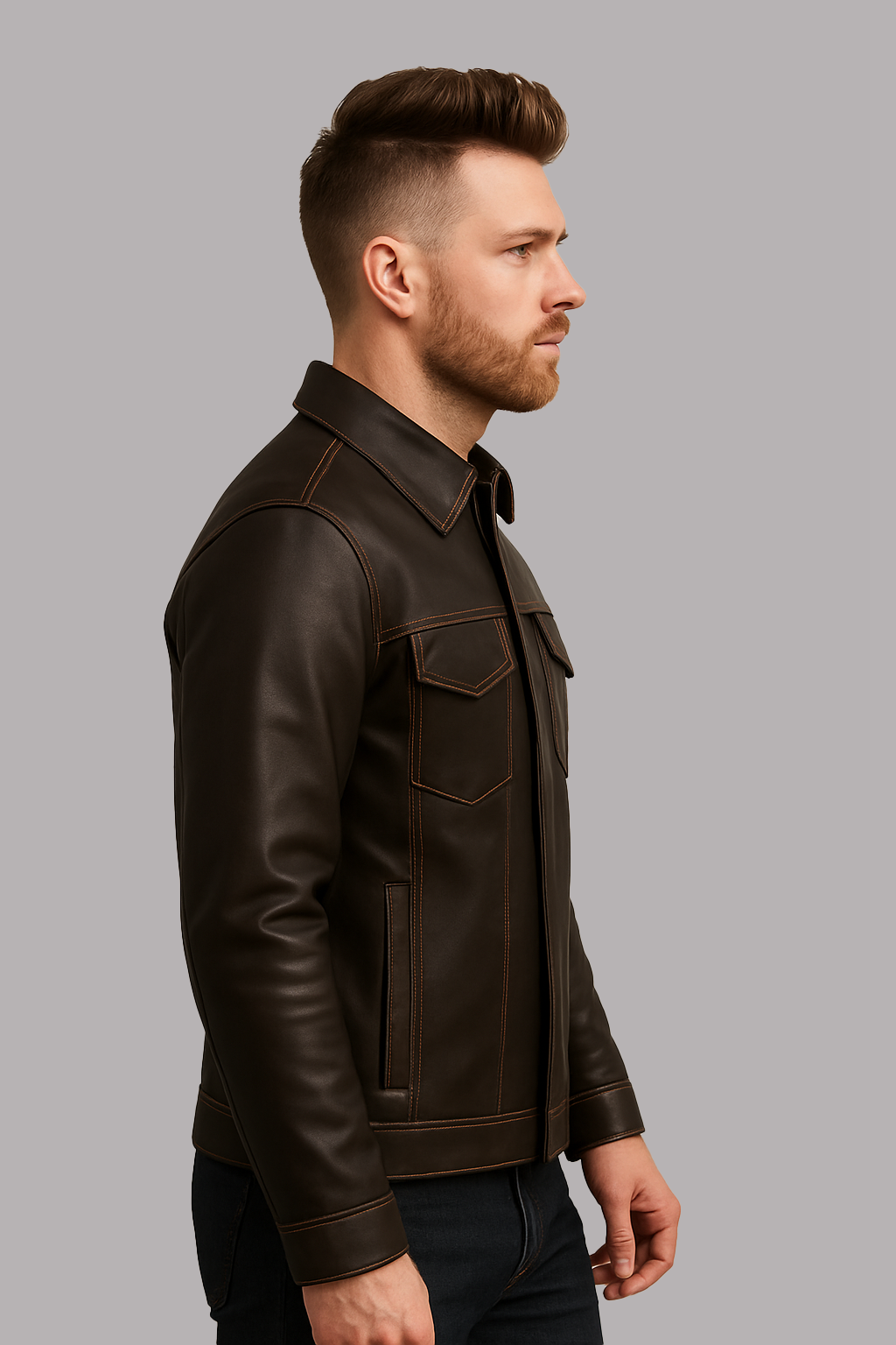 Bronco Men’s Moto Leather Shirt