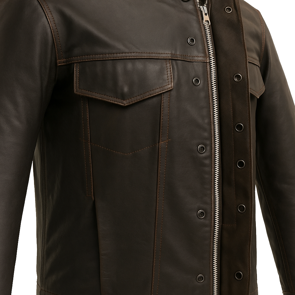 Bronco Men’s Moto Leather Shirt