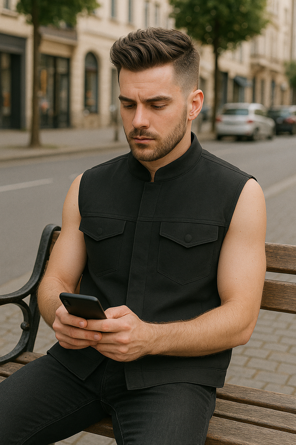 Raven Guard – Men's Motorcycle Twill Vest