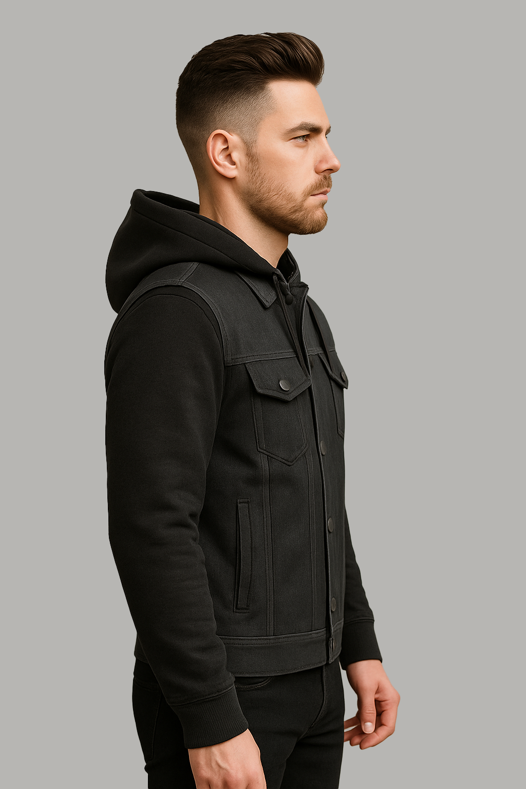 Ashmark – Men's Motorcycle Denim Vest & Hoodie