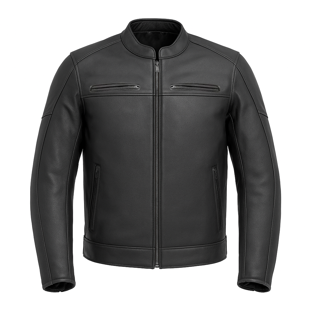 Carbon Phantom – Men's Leather Motorcycle Jacket