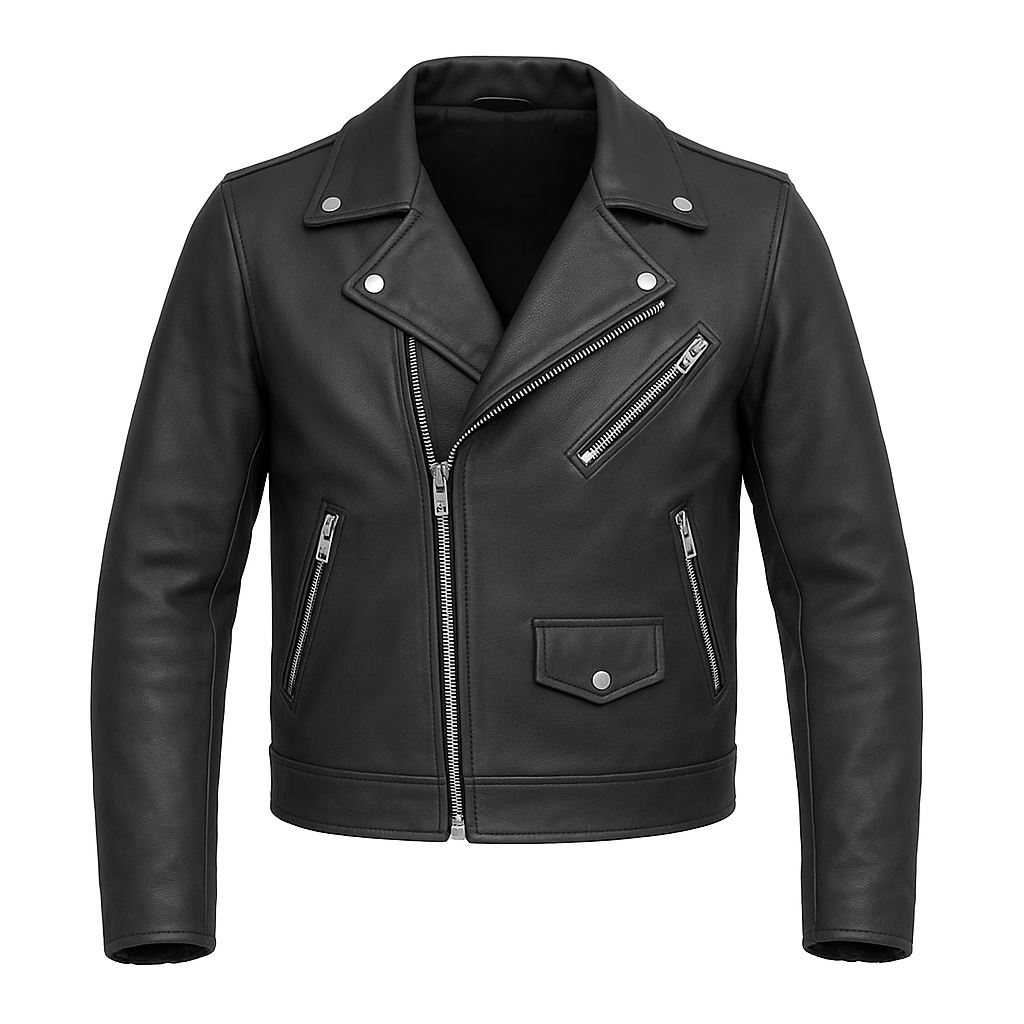 Midnight Moto Men's Motorcycle Leather Jacket