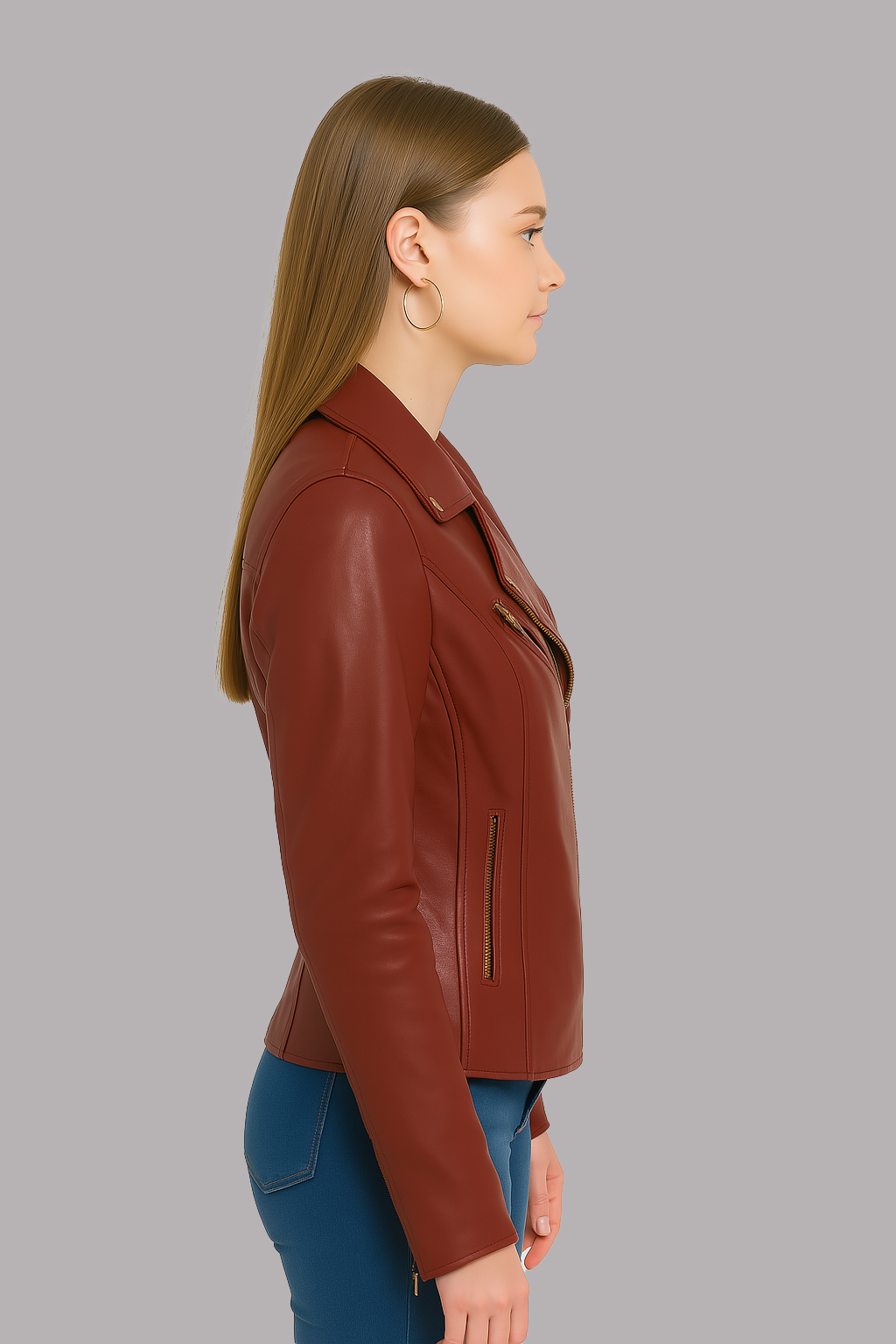 Yva Belle Fashion Lambskin Leather Jacket