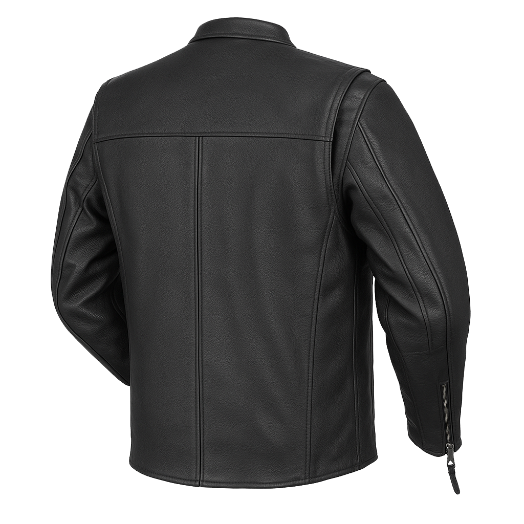 Prime Edge – Men's Motorcycle Café Style Leather Jacket
