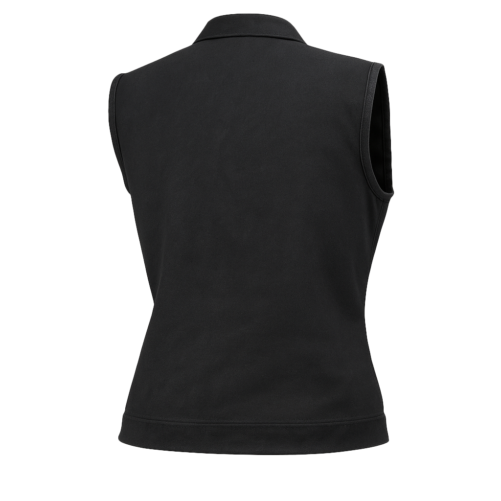 Dark Laddy Women's Leather Canvas Vest