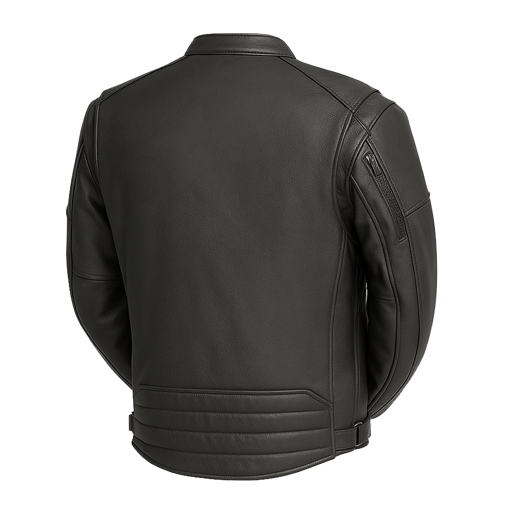 Carbon Phantom – Men's Leather Motorcycle Jacket