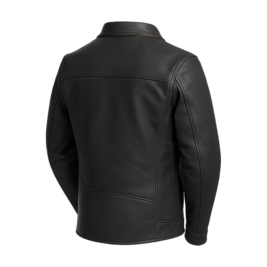 Midnight Moto Men's Motorcycle Leather Jacket