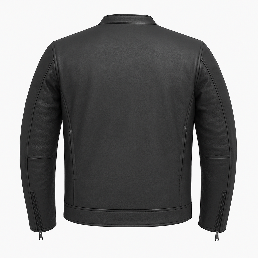 Stealth Commander Man's Motorcycle Leather Jacket