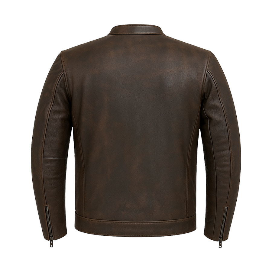Stealth Commander Man's Motorcycle Leather Jacket