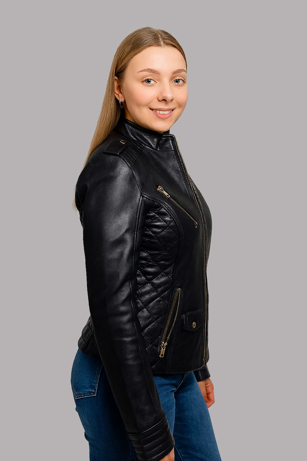 Mirielle Skin Womens Fashion Leather Jacket