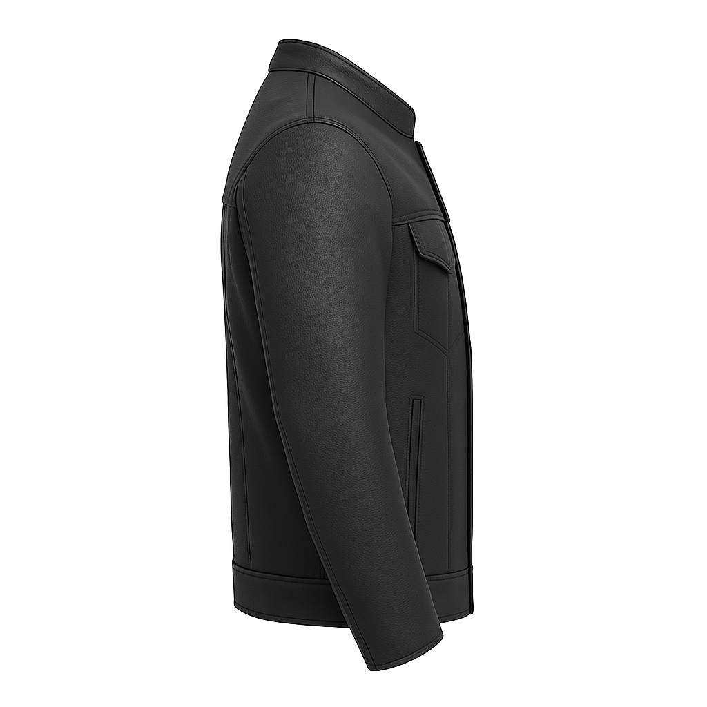Stealth Commander Man's Motorcycle Leather Jacket