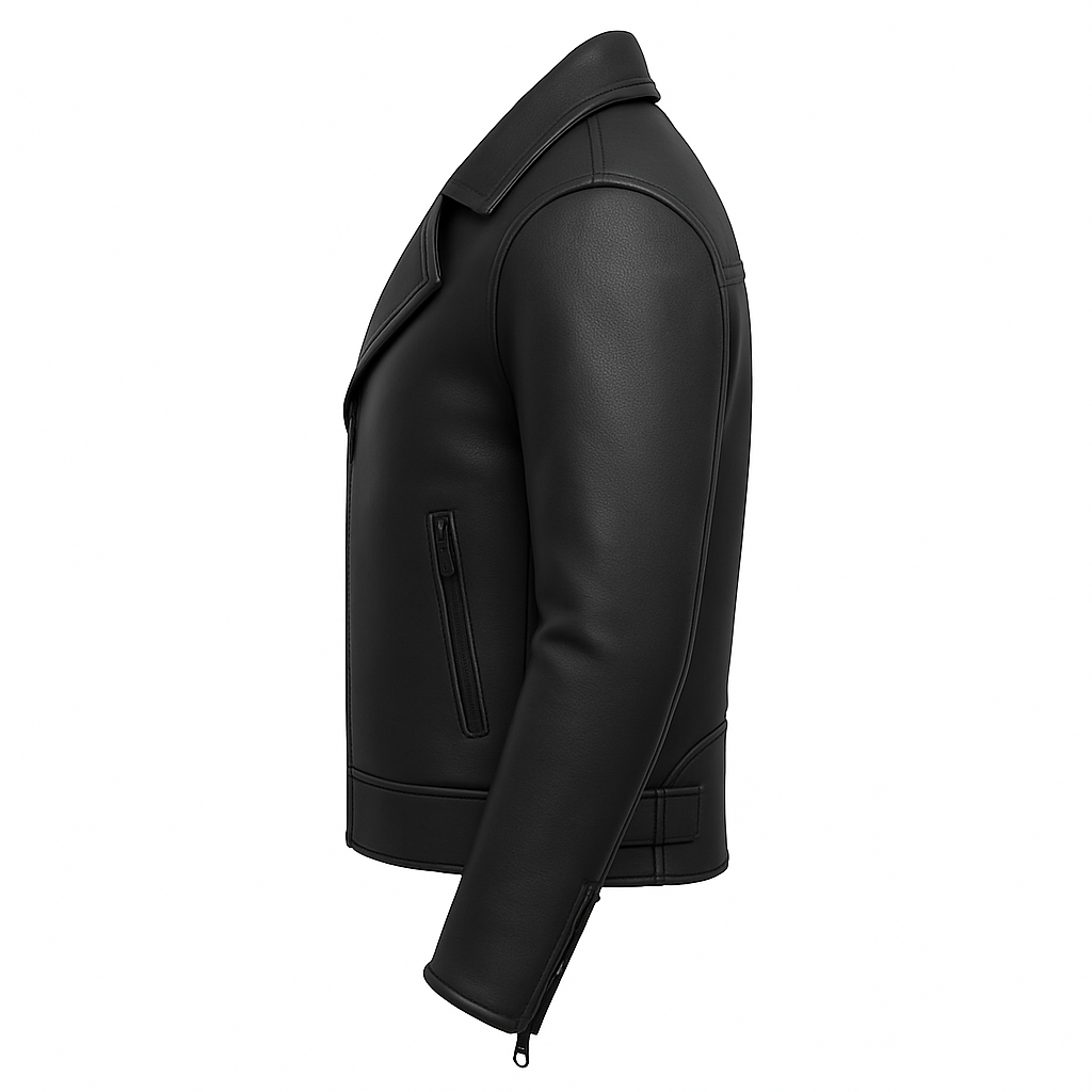Scarlet Steel Man's Motorcycle Leather Jacket